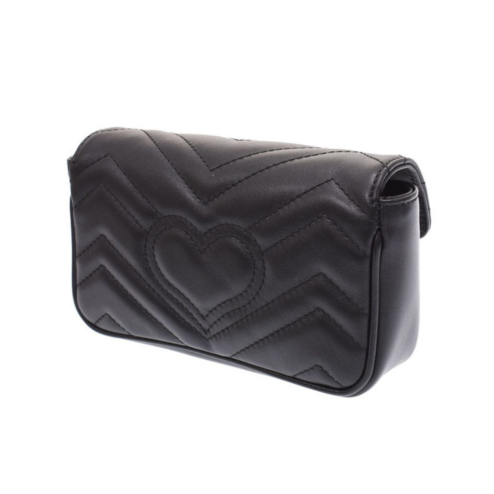 Gucci Bag GG Black Shoulder Marmont Super Leather